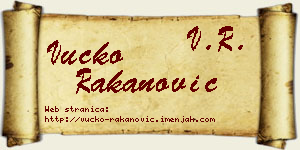 Vučko Rakanović vizit kartica